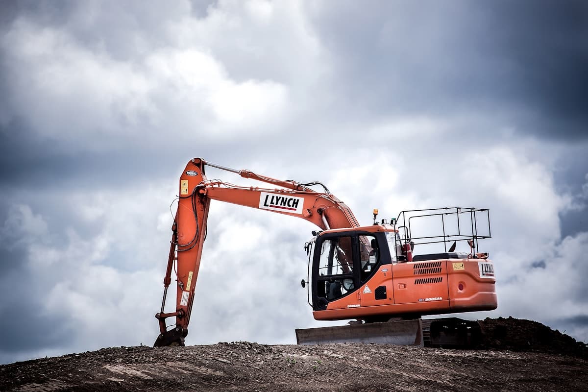Excavator at work on a job site